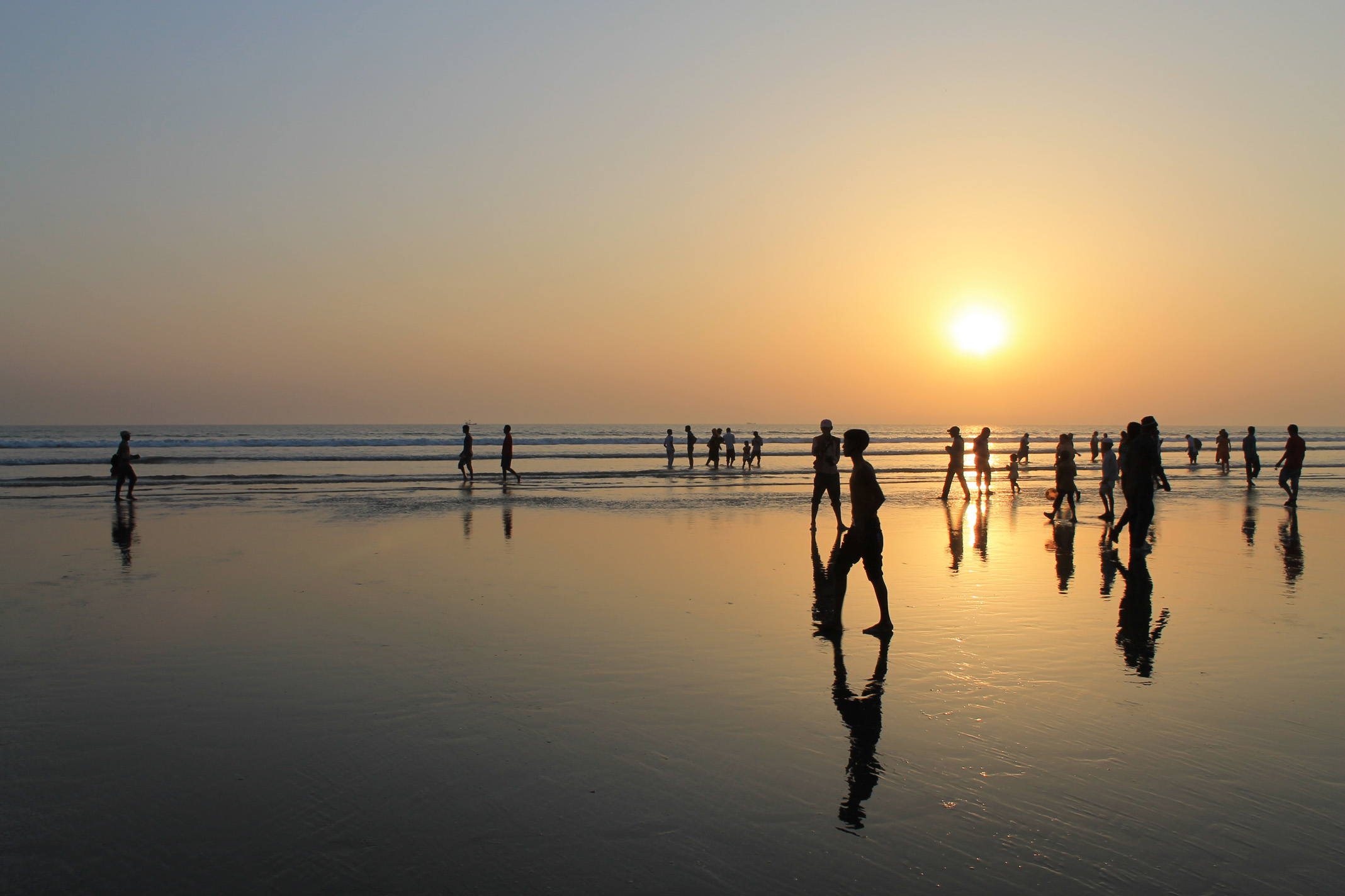 Sunset at Cox's Bazar Sea Beach, Bangladesh