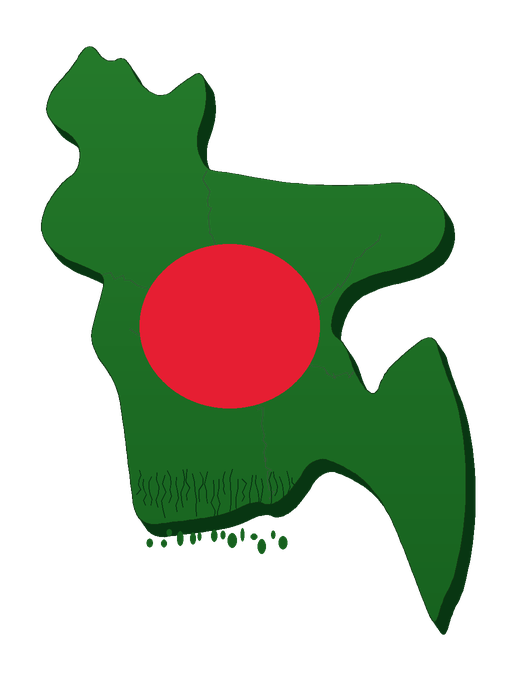 Map of Bangladesh with the top 15 visited places